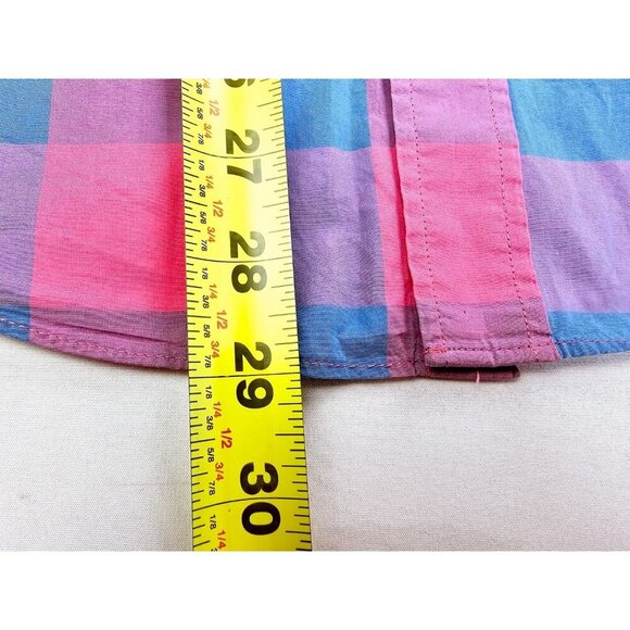 J. Crew Lightweight Size Small Slim Fit Men's Blue Red Check Button Down Shirt - Picture 8 of 10